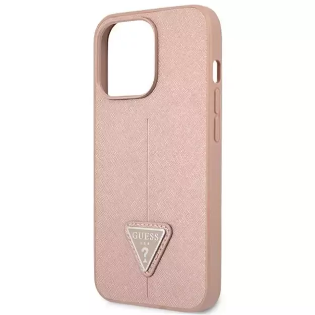 Guess GUHCP14LPSATLP iPhone 14 Pro 6.1 &quot pink / pink hardcase SaffianoTriangle Logo 5