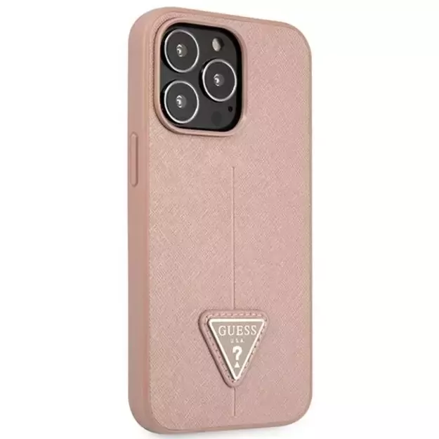 Guess GUHCP14LPSATLP iPhone 14 Pro 6.1 &quot pink / pink hardcase SaffianoTriangle Logo 3