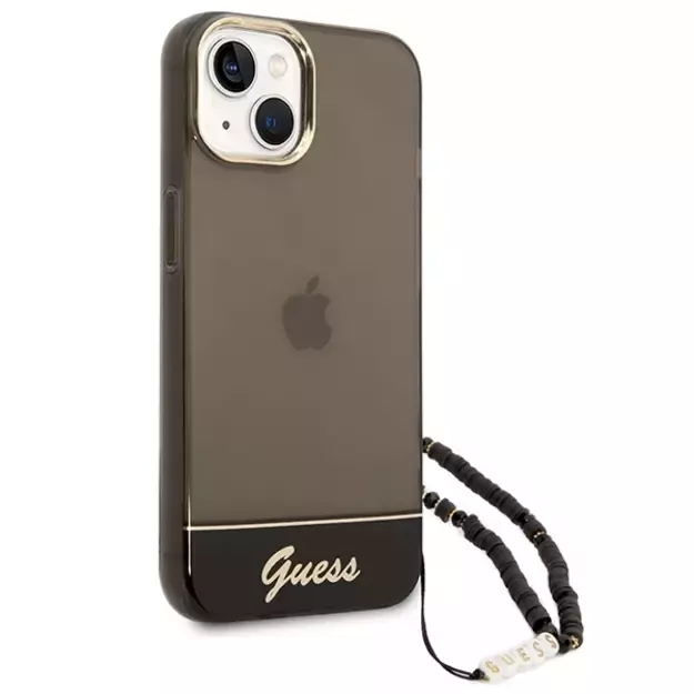 Guess GUHCP14MHGCOHK iPhone 14 Plus 6,7 &quot black / black hardcase Translucent Pearl Strap 2