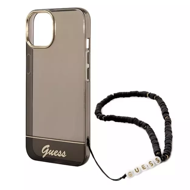 Guess GUHCP14MHGCOHK iPhone 14 Plus 6,7 &quot black / black hardcase Translucent Pearl Strap 4