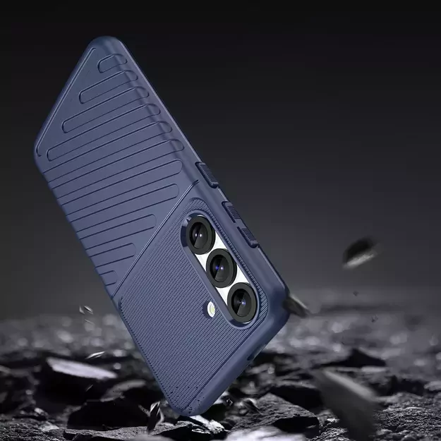 Thunder Case Samsung Galaxy S25 Silicone Armored Case - Blue 3