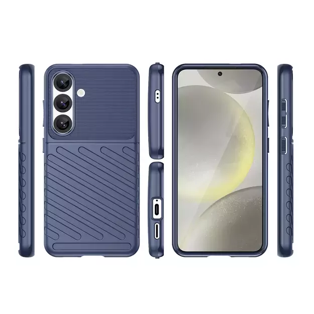 Thunder Case Samsung Galaxy S25 Silicone Armored Case - Blue 2
