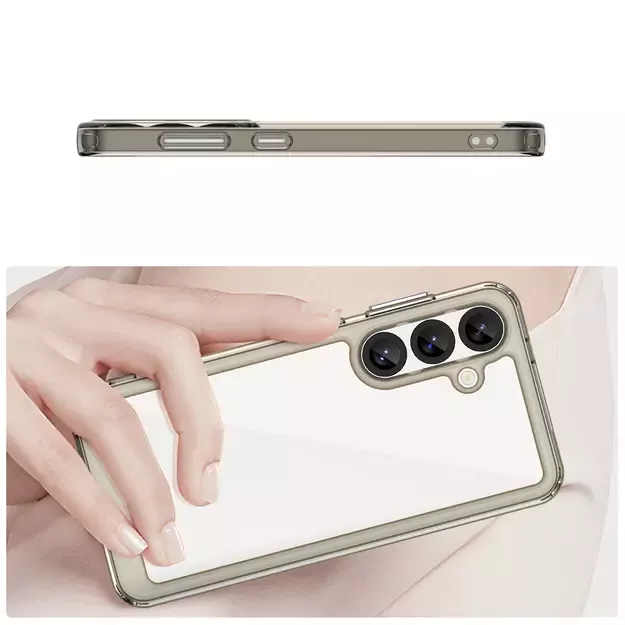 Outer Space Case with Gel Frame for Samsung Galaxy S25 - Clear Black 9