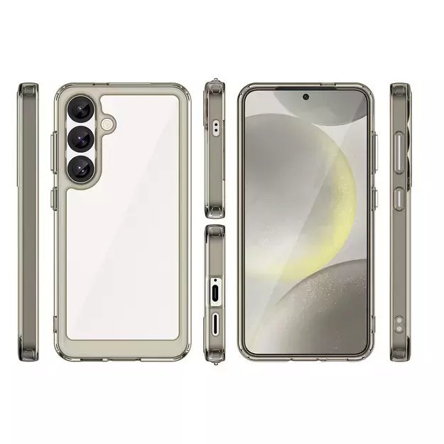 Outer Space Case with Gel Frame for Samsung Galaxy S25 - Clear Black 7