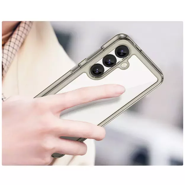 Outer Space Case with Gel Frame for Samsung Galaxy S25 - Clear Black 12