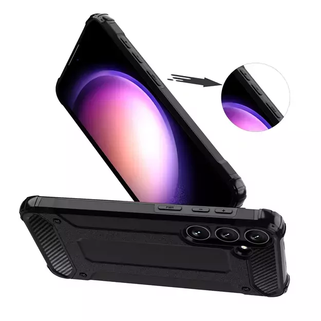Hybrid Armor Case for Samsung Galaxy S24 FE Armored Hybrid Case - Black 11