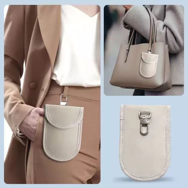 Tech-Protect KLR100 RFID Blocking Car Key Case - Beige 7