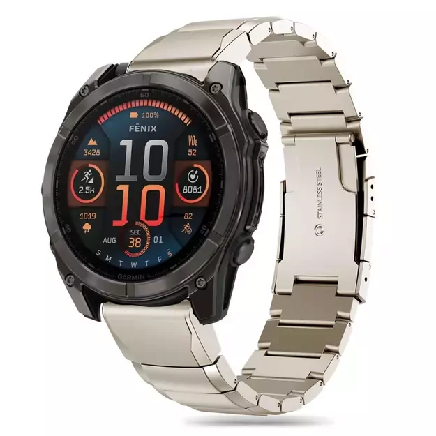 Tech-Protect SteelBand Bracelet for Garmin Fenix 5 / 6 / 6 PRO / 7 / 8 (47 MM) / E - Titanium