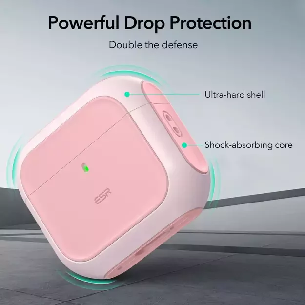 ESR Orbit Halolock MagSafe case for AirPods 4 - pink 9