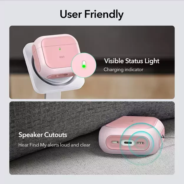 ESR Orbit Halolock MagSafe case for AirPods 4 - pink 11