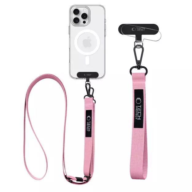 Tech-Protect C65 Rope Crossbody Leash - Pink 1