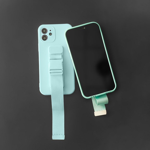 Rope case gel case with a chain lanyard bag lanyard iPhone XS Max blue 27