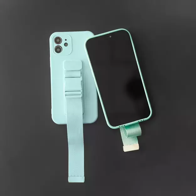 Rope case gel case with a chain lanyard bag lanyard iPhone XS Max blue 10