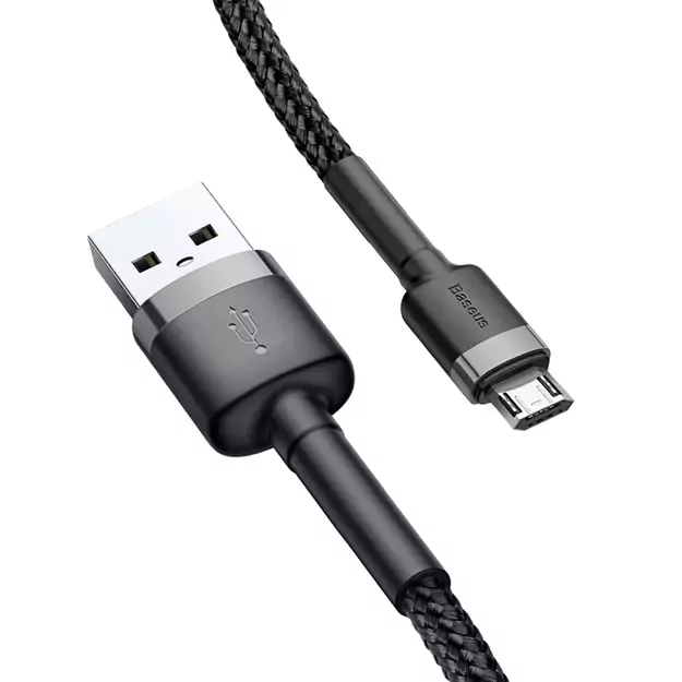 Baseus Cafule Cable CAMKLF-CG1 USB-A / micro USB 1.5A 2 m - black-gray 3