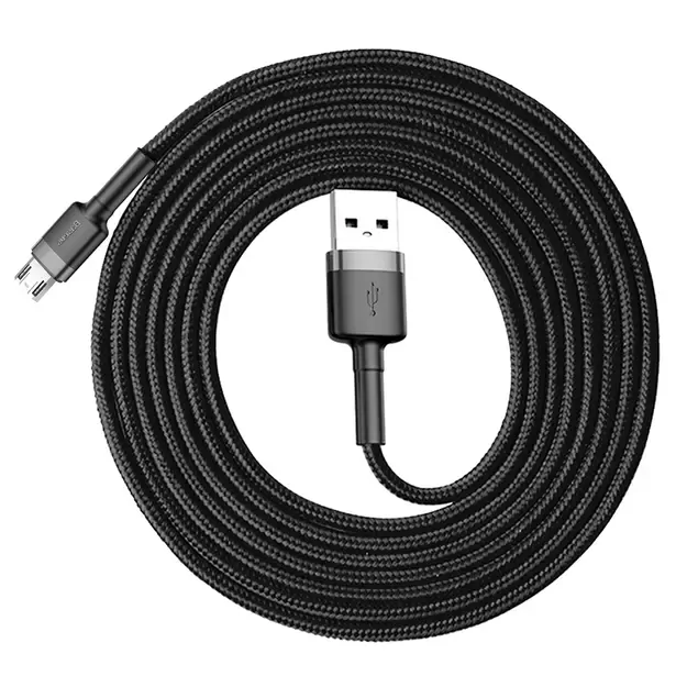 Baseus Cafule Cable CAMKLF-CG1 USB-A / micro USB 1.5A 2 m - black-gray 2