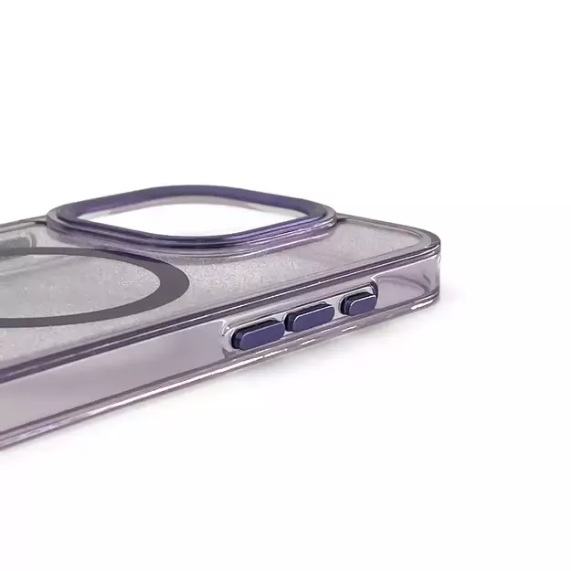 Wozinsky Glitter Case MagSafe for Samsung Galaxy S24 FE - Purple with Glitter 2