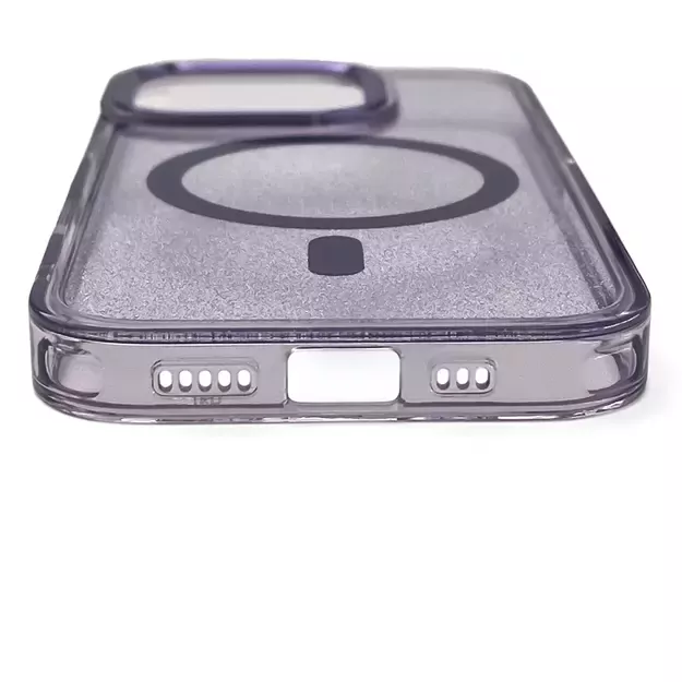 Wozinsky Glitter Case MagSafe for Samsung Galaxy S24 FE - Purple with Glitter 3