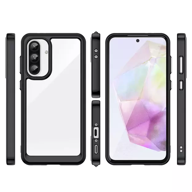 Outer Space Case for Samsung Galaxy A26 Cover with Flexible Frame - Black 1