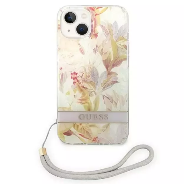 Guess GUOHCP14MHFLSU iPhone 14 Plus 6.7 &quot purple / purple hardcase Flower Strap 6