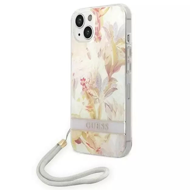 Guess GUOHCP14MHFLSU iPhone 14 Plus 6.7 &quot purple / purple hardcase Flower Strap