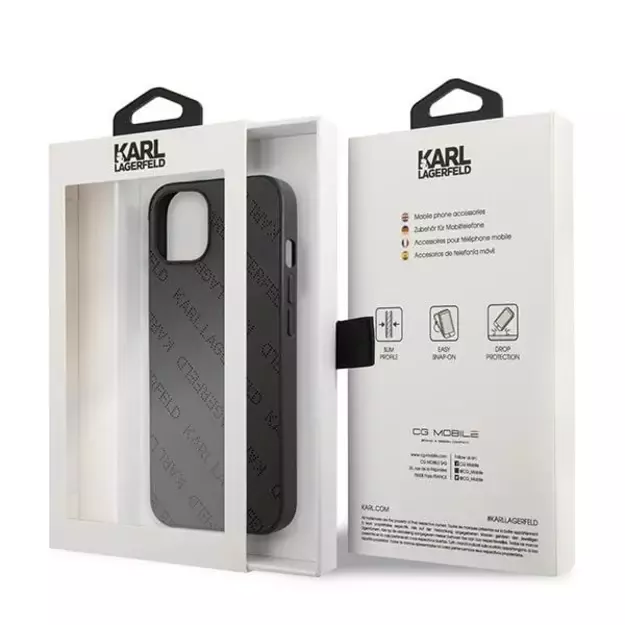 Karl Lagerfeld KLHCP13SPTLK iPhone 13 mini 5,4 &quot hardcase black / black Perforated Allover 7