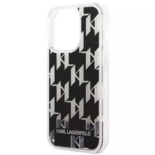 Karl Lagerfeld KLHCP14LLMNMK iPhone 14 Pro 6.1 &quot hardcase black / black Liquid Glitter Monogram 5