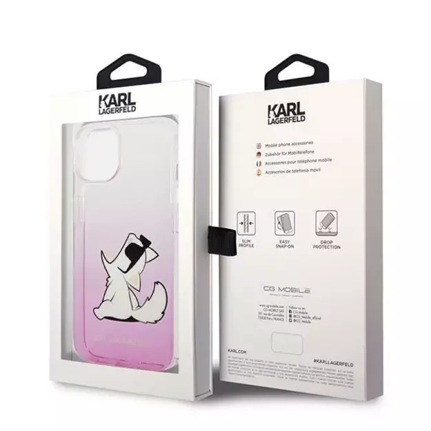 Karl Lagerfeld KLHCP14MCFNRCPI iPhone 14 Plus 6.7 &quot hardcase pink / pink Choupette Fun 14