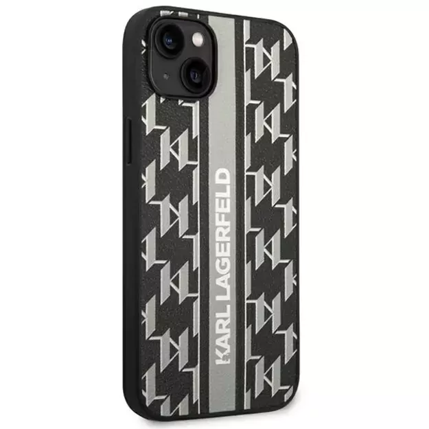 Karl Lagerfeld KLHCP14MPGKLSKG iPhone 14 Plus 6.7 &quot hardcase gray / gray Monogram Stripe 3
