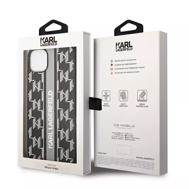 Karl Lagerfeld KLHCP14MPGKLSKG iPhone 14 Plus 6.7 &quot hardcase gray / gray Monogram Stripe 7