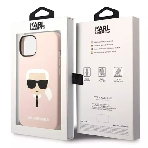 Karl Lagerfeld KLHCP14MSLKHLP iPhone 14 Plus 6.7  hardcase pink / pink Silicone Karl s Head 7