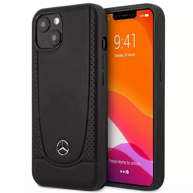 Mercedes MEHCP14MARMBK iPhone 14 Plus 6.7 &quot black / black hardcase Leather Urban