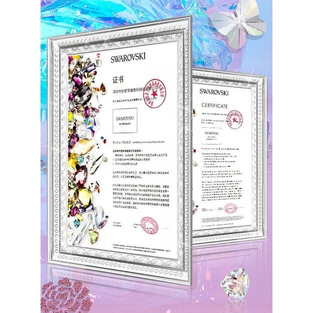 Kingxbar Lucky Series case decorated with original Swarovski crystals iPhone 12 mini transparent (Clover) 3