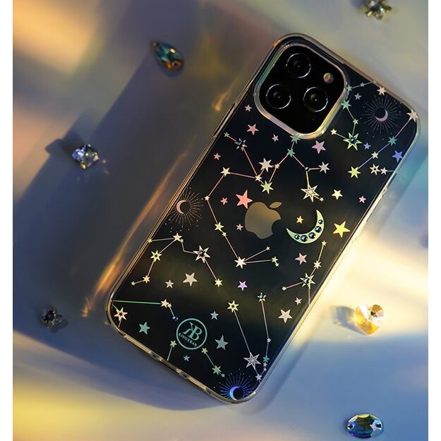 Kingxbar Lucky Series case decorated with original Swarovski crystals iPhone 12 mini transparent (Clover) 12