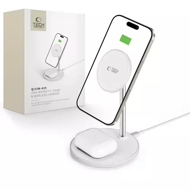 Tech-Protect QI15W-A39 2in1 MagSafe Charging Station - Black