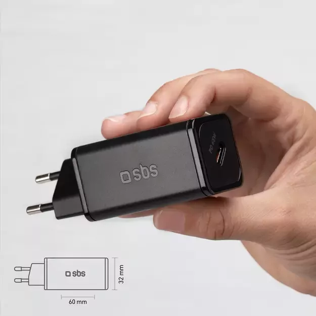 SBS TETRGAN1C65W 65W GaN Power Delivery Charger - Black 14