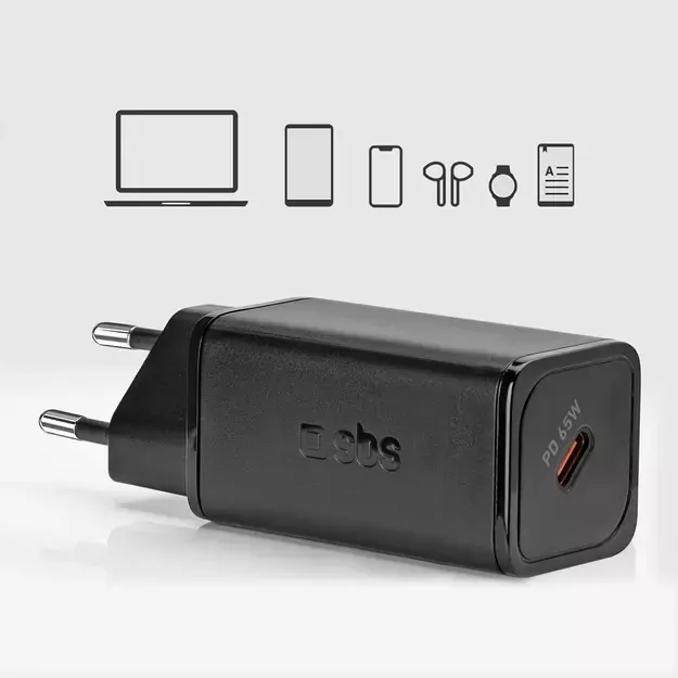 SBS TETRGAN1C65W 65W GaN Power Delivery Charger - Black 16