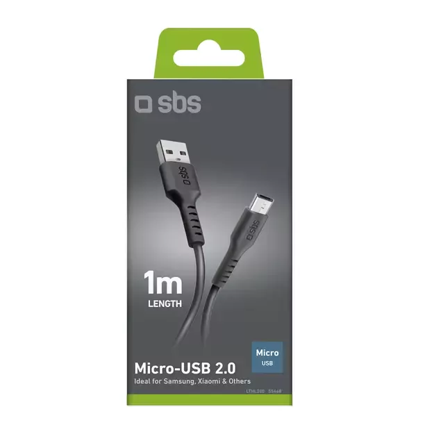 SBS LTHL200 USB-A - Micro-USB Cable 1m - Black 8