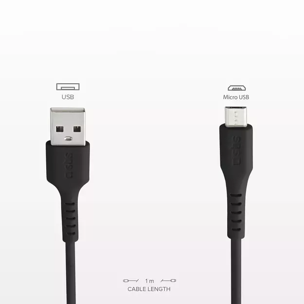 SBS LTHL200 USB-A - Micro-USB Cable 1m - Black 10