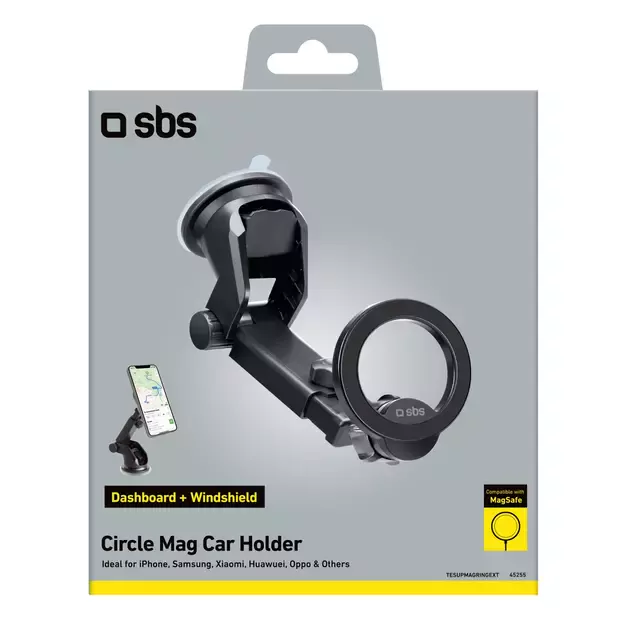SBS TESUPMAGRINGEXT Smartphone Holder for Dashboard and Windshield, MagSafe Compatible - Black 7