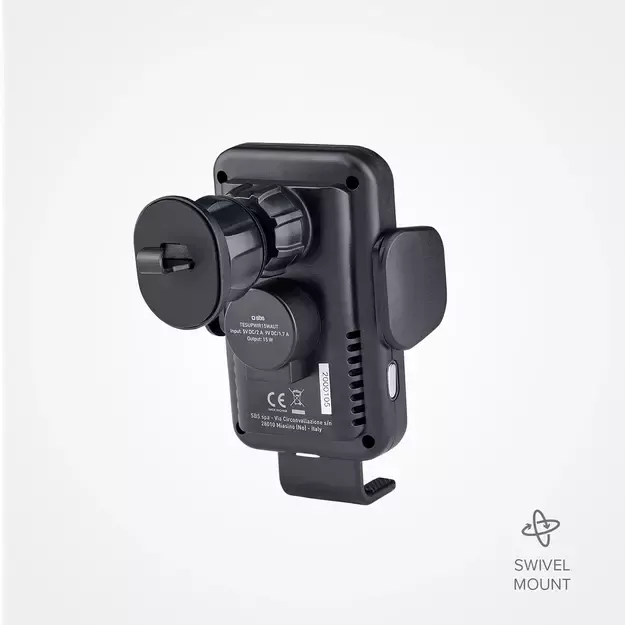 SBS TESUPWIR15WAUT smartphone holder with wireless charger for air vent - black 7