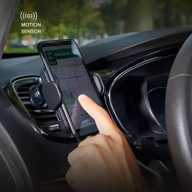 SBS TESUPWIR15WAUT smartphone holder with wireless charger for air vent - black 10