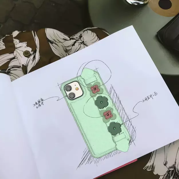 Kingxbar Sweet Series case decorated with original Swarovski crystals iPhone 12 Pro Max green 5
