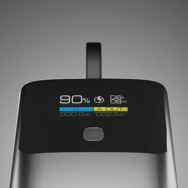 SBS 10000mAh PD 20W Powerbank with LCD Display and Built-in USB-C Cable - Gray 5