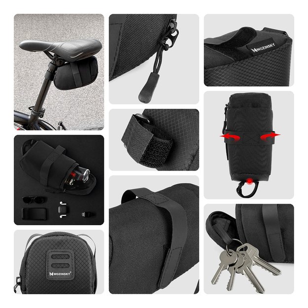 Wozinsky small bicycle saddle bag 0.6 l black (WBB8BK black) 27