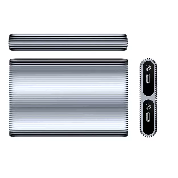 Orico AM2C3-2N Dual Disk Caddy for Two M.2 NVME USB-C 3.2 10Gb/s Drives - Gray 1