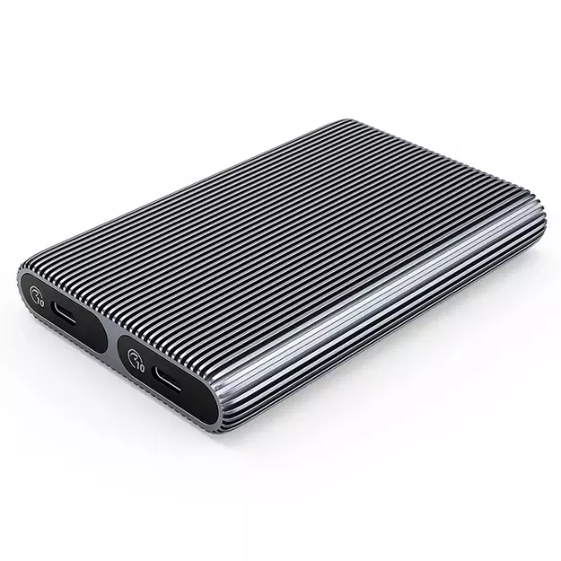 Orico AM2C3-2N Dual Disk Caddy for Two M.2 NVME USB-C 3.2 10Gb/s Drives - Gray