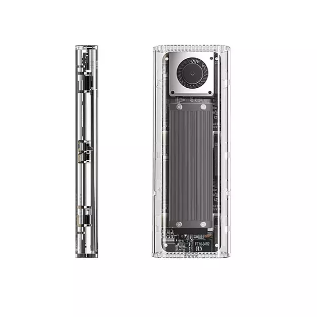 Orico TCM2-G20 M.2 NVME USB-C 3.2 20Gb/s Disk Drive - Silver/Transparent 2