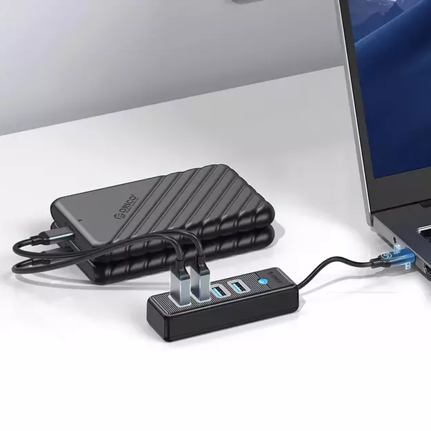 Orico PWC2U-C3 USB-C Hub / 2x USB-A 3.0 + 1x USB-C 3.0 - Black 3