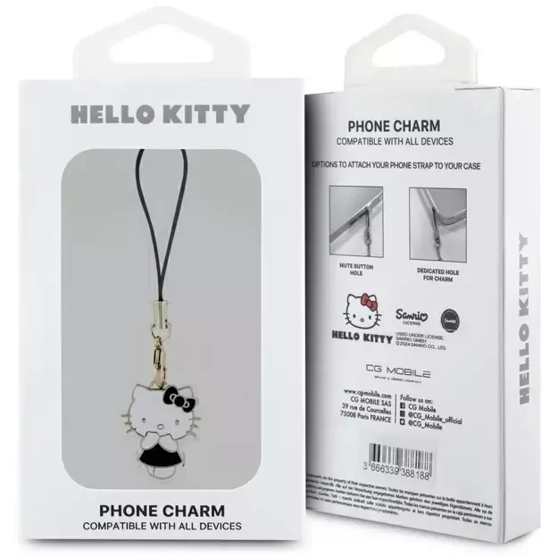 Hello Kitty Charm Kitty Cute Pendant - Black 2