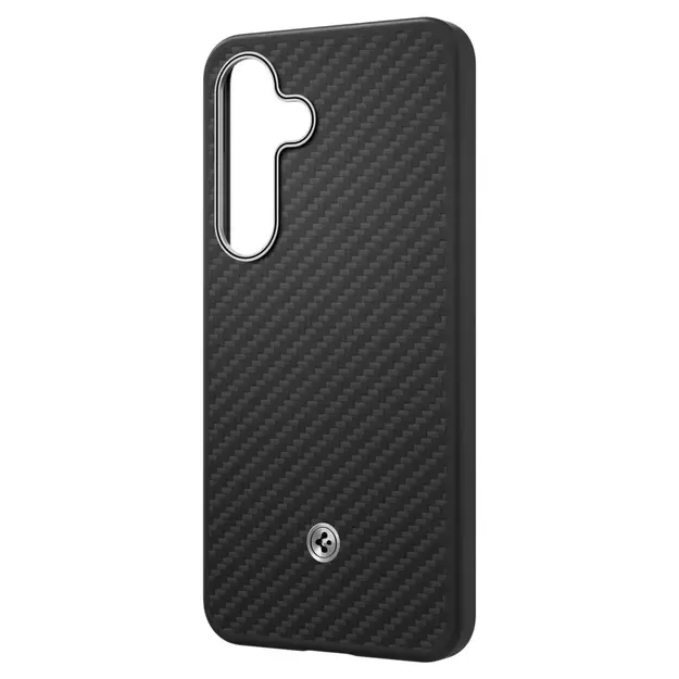 Spigen Enzo Aramid GP-FPS931PGABW Silicone Case with Built-in MagFit Ring for Samsung Galaxy S25 - Black 3